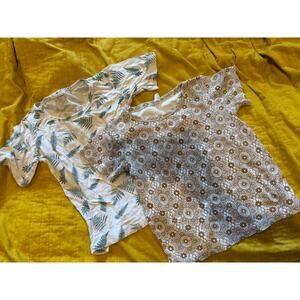 Kate Quinn Set of 2 Shirts Tees Bamboo Organic Cotton Fern Nairobi Lace 6Y
